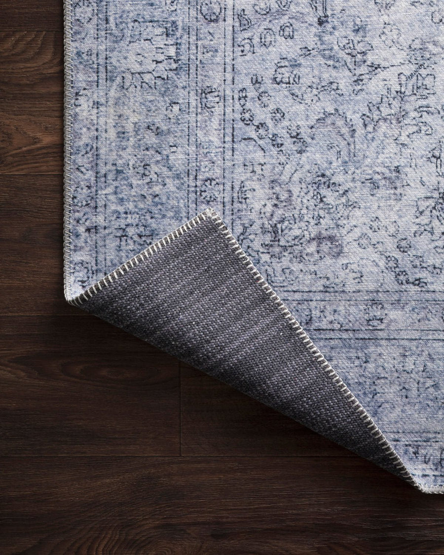 FREYA VINTAGE PRINT RUG: DISTRESSED DENIM