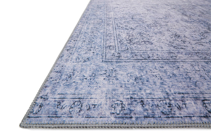 FREYA VINTAGE PRINT RUG: DISTRESSED DENIM