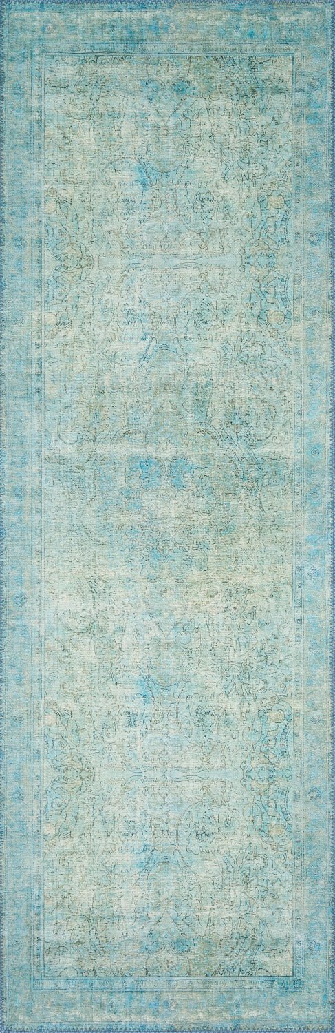 FREYA VINTAGE RUG: DISTRESSED TURQUOISE