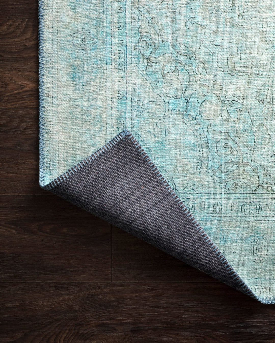 FREYA VINTAGE RUG: DISTRESSED TURQUOISE