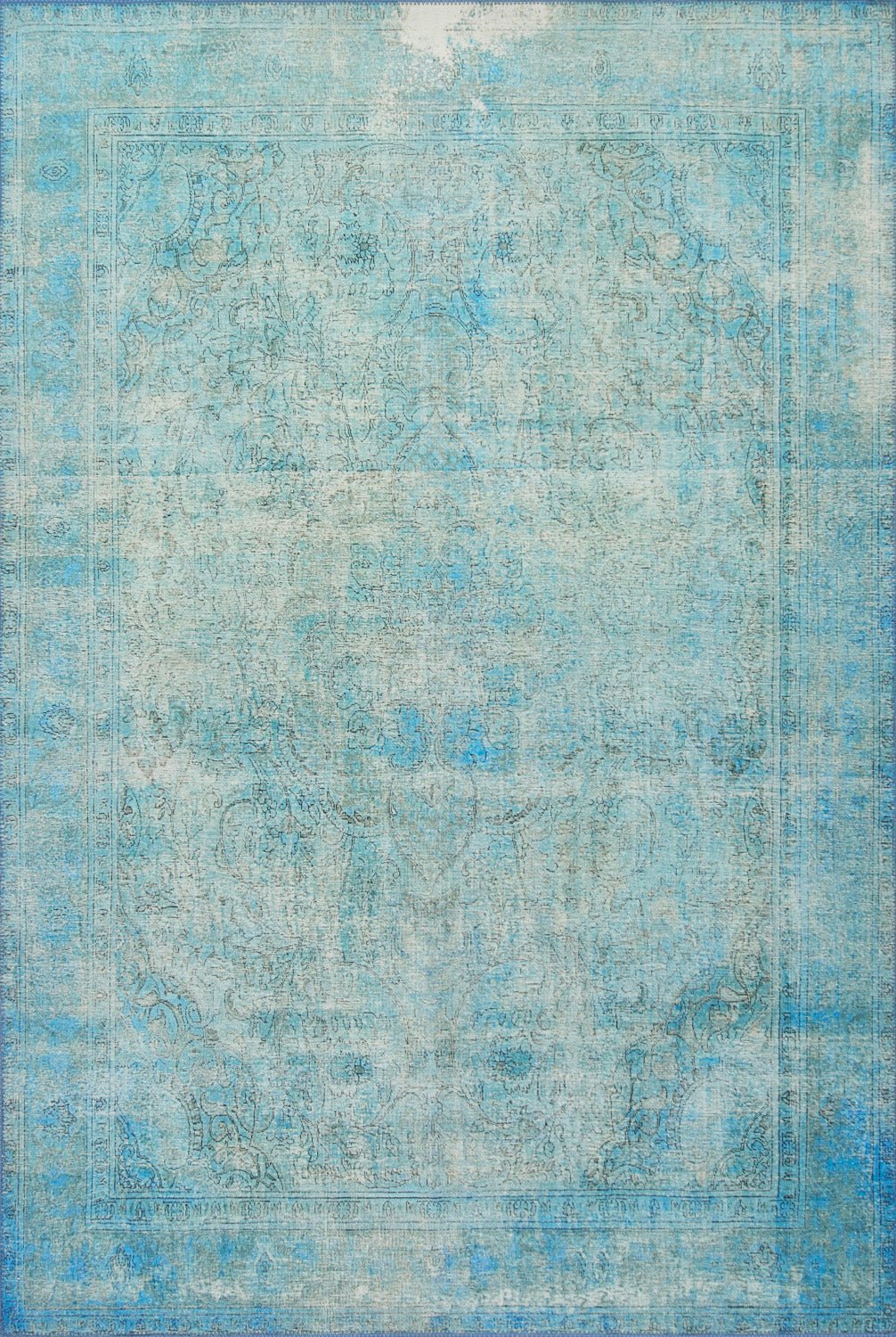 FREYA VINTAGE RUG: DISTRESSED TURQUOISE