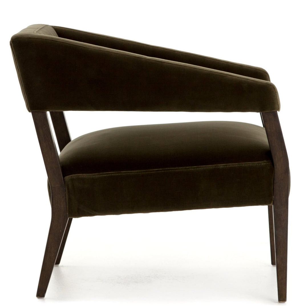 GARY CLUB CHAIR: OLIVE GREEN VELVET