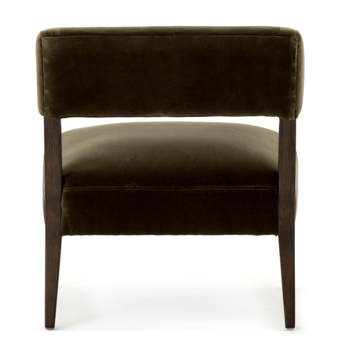 GARY CLUB CHAIR: OLIVE GREEN VELVET