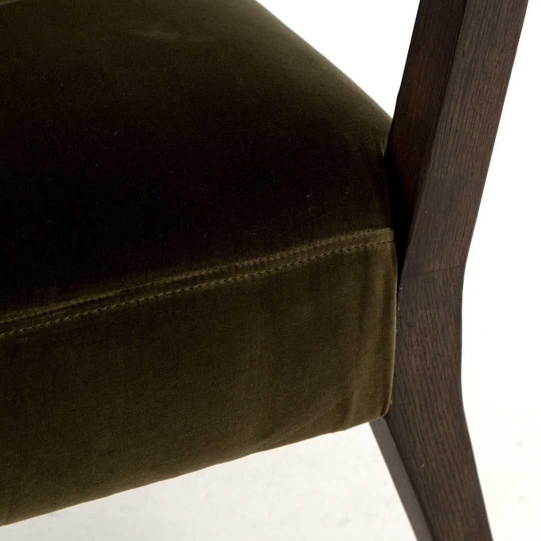 GARY CLUB CHAIR: OLIVE GREEN VELVET