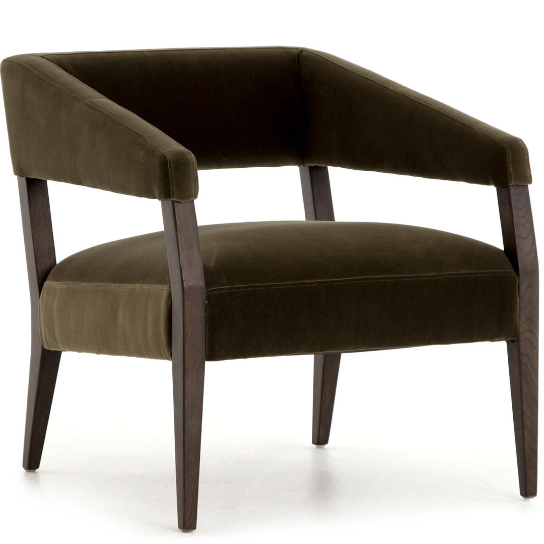 GARY CLUB CHAIR: OLIVE GREEN VELVET