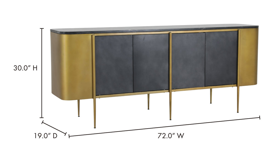 GATSBY BLACK MARBLE TOP SIDEBOARD