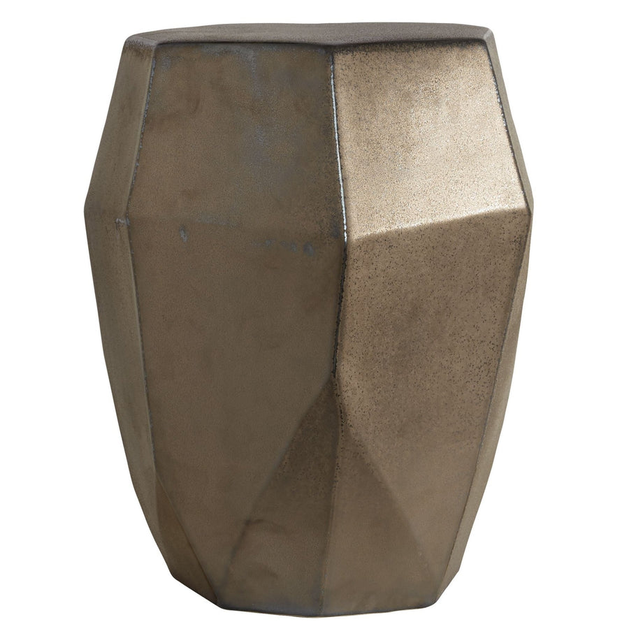 GEM CERAMIC GARDEN STOOL: BRONZE