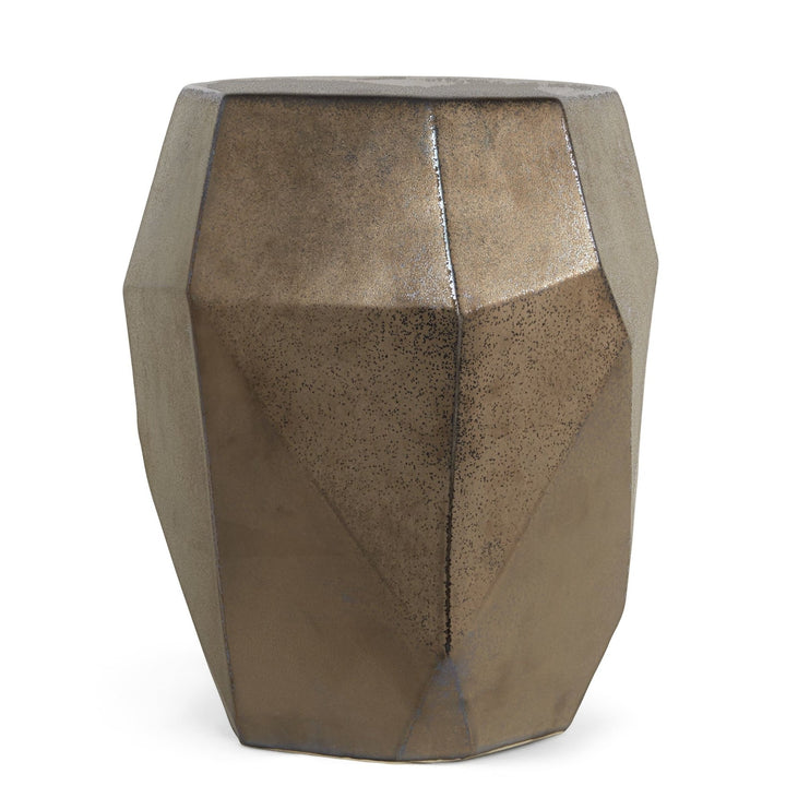 GEM CERAMIC GARDEN STOOL: BRONZE