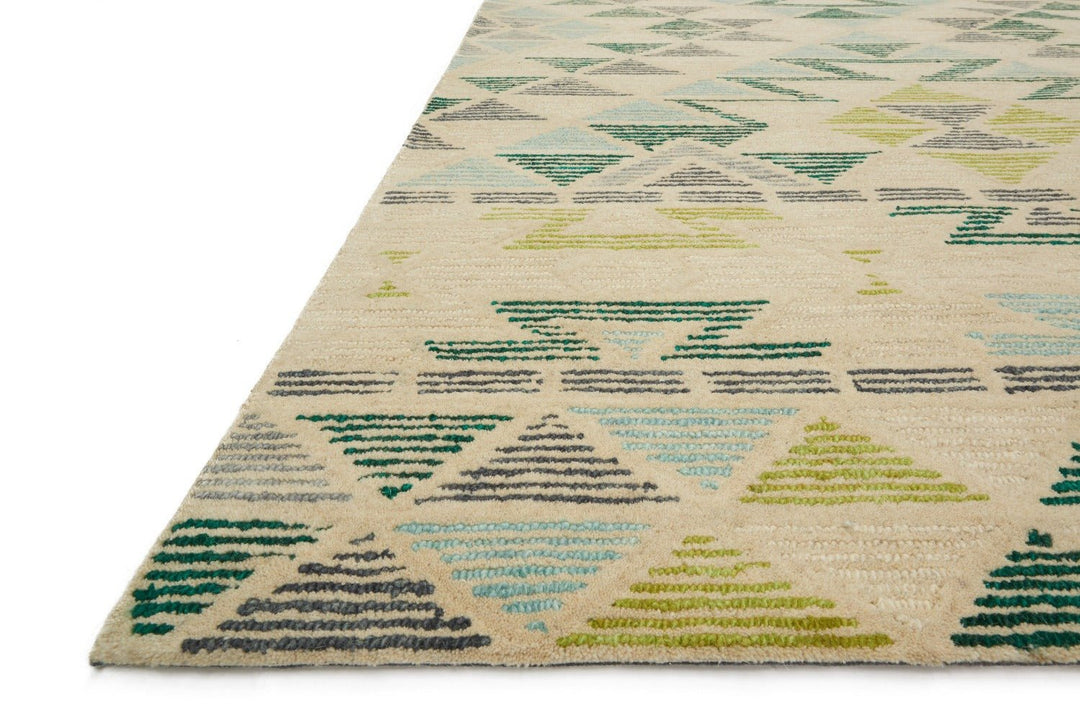 GEMOLOLOGY 03 WOOL RUG: GREEN