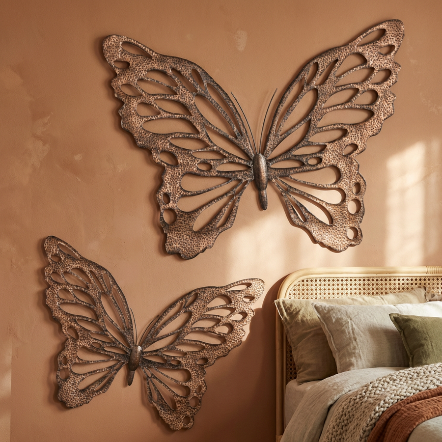 COPPER BUTTERFLY WALL DECOR