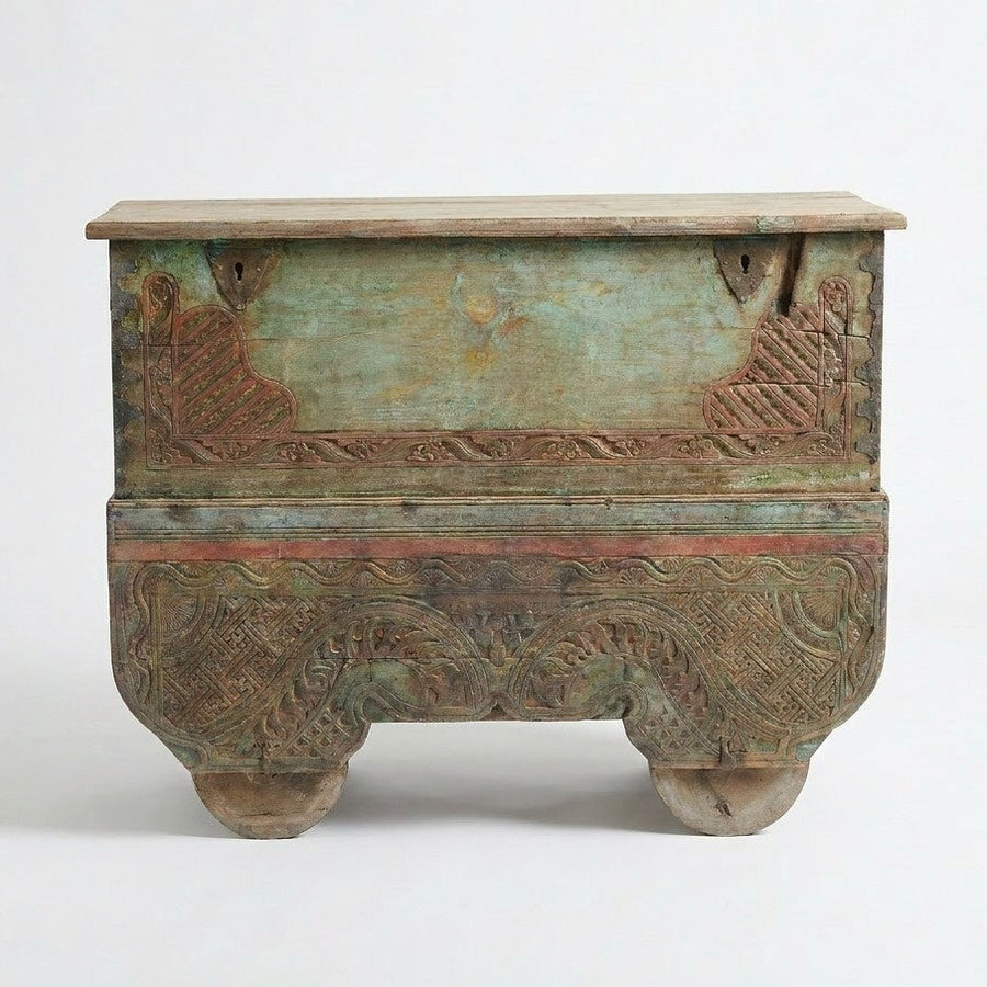 ORIGINAL ANTIQUE JAVANESE TRUNK CHEST