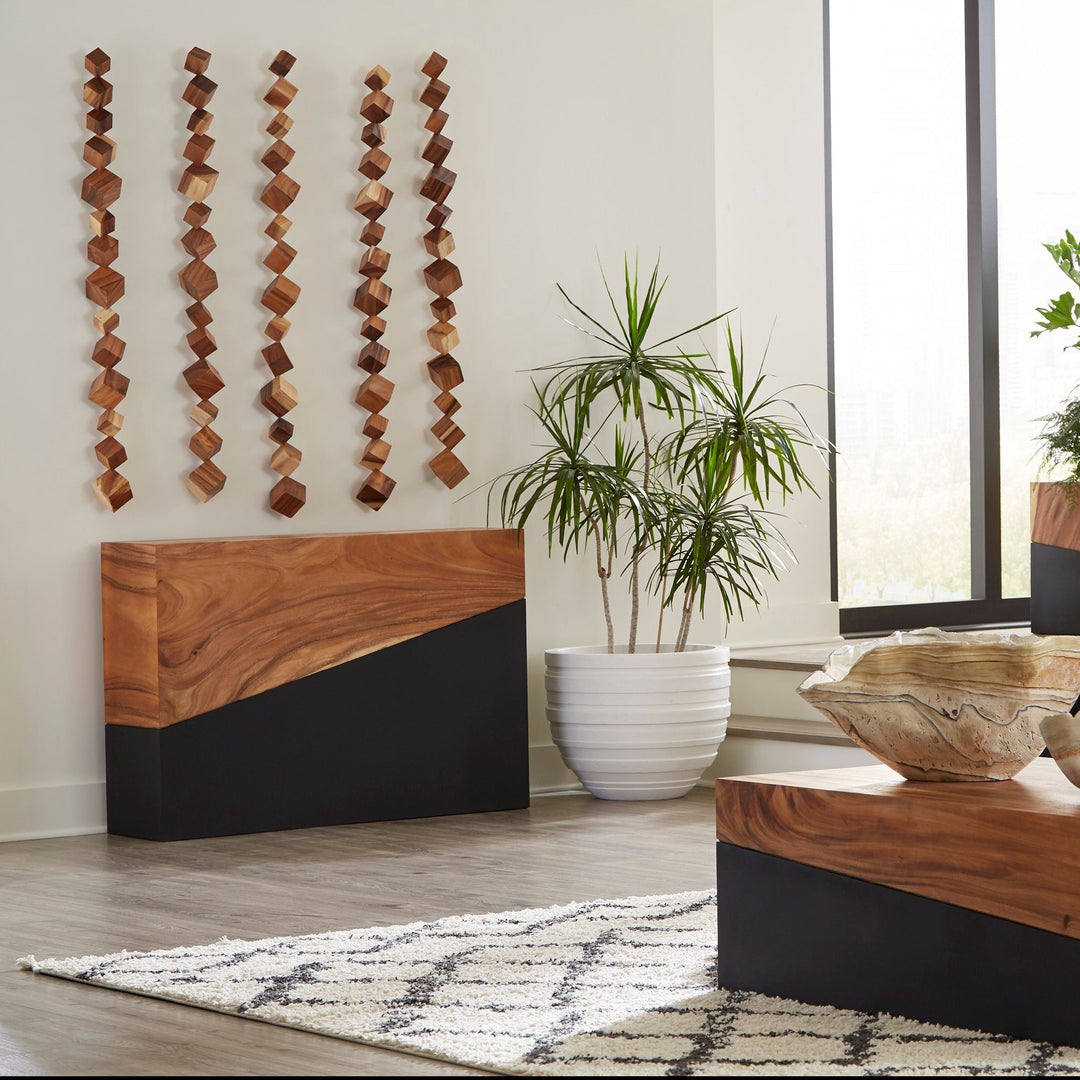 GEOMETRY NATURAL CONSOLE TABLE