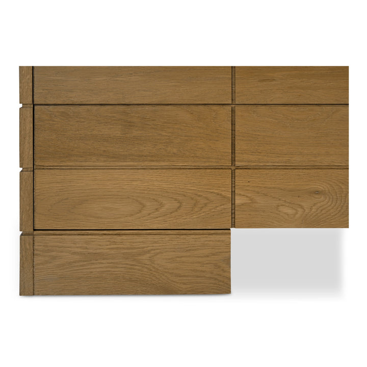 GIA BLOCKED OAK 6 DRAWER DRESSER