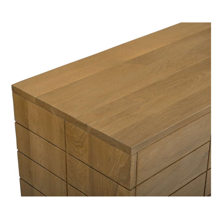 GIA BLOCKED OAK 6 DRAWER DRESSER