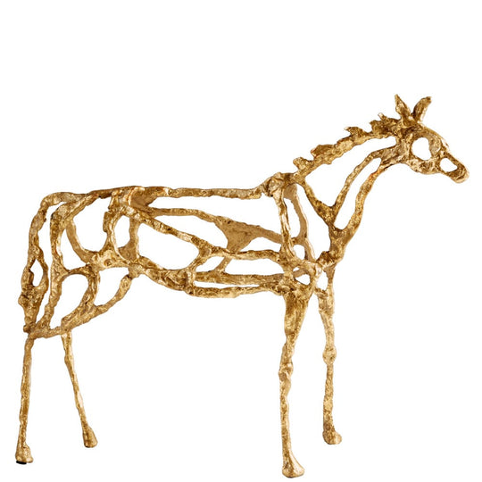 GILDED HORSE SCULPTURE