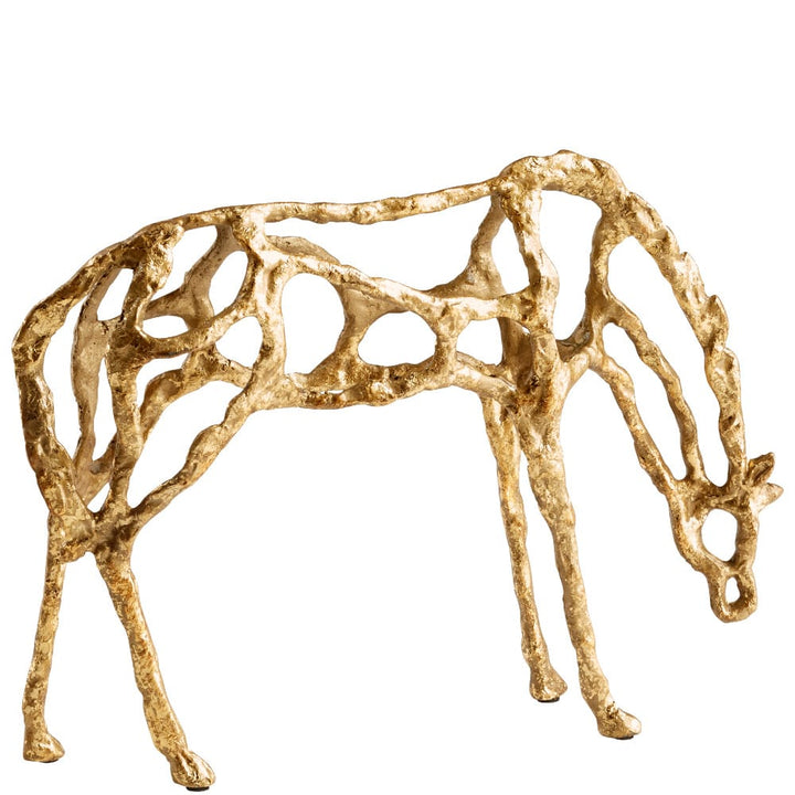 GILDED HORSE SCULPTURE