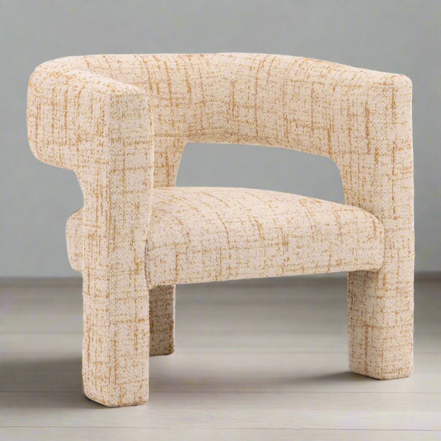 GINGER TWEED BARREL CHAIR