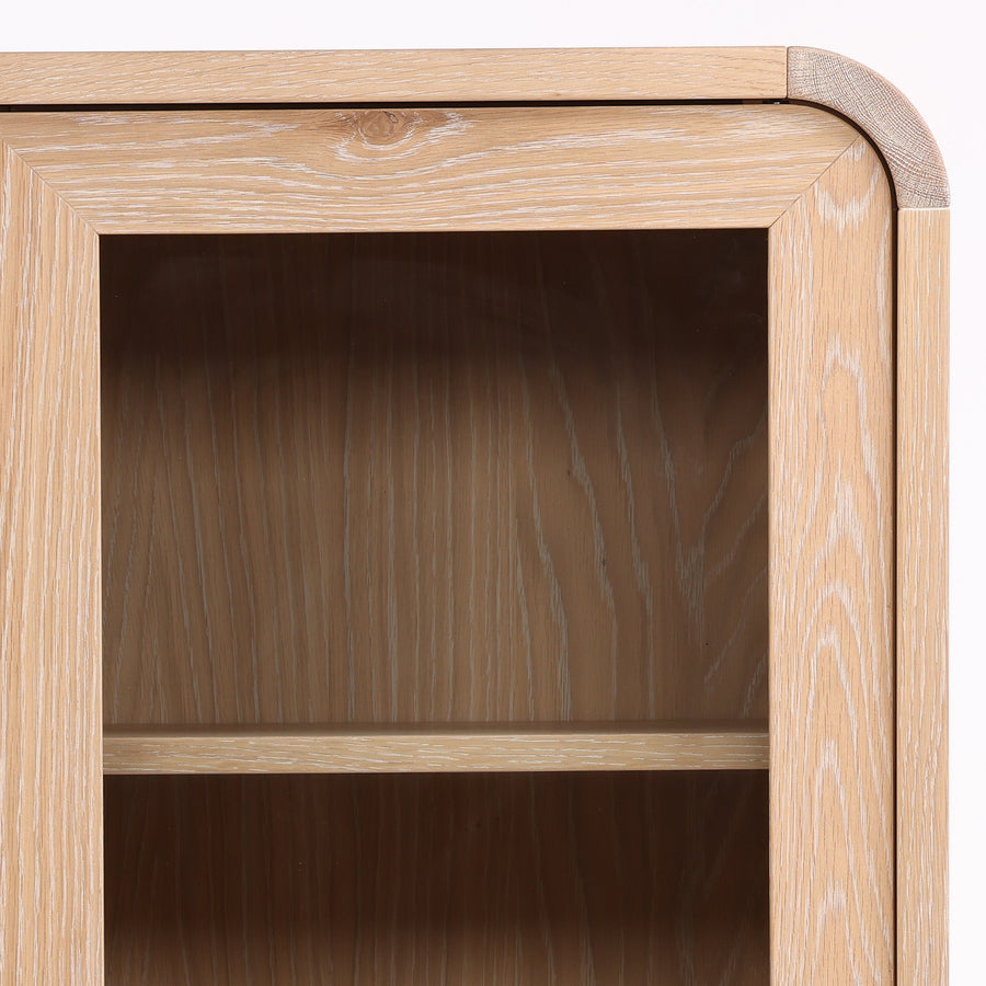 GINNY NATURAL OAK DISPLAY CABINET