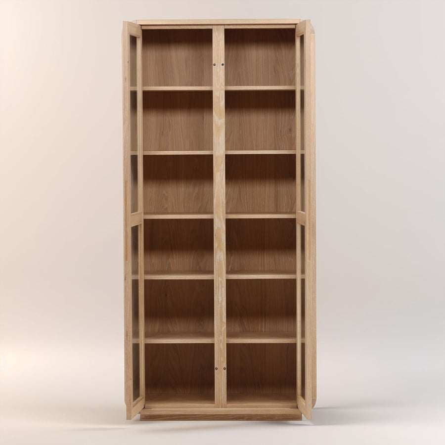 GINNY NATURAL OAK DISPLAY CABINET