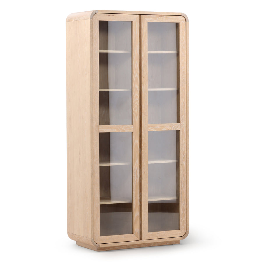 GINNY NATURAL OAK DISPLAY CABINET