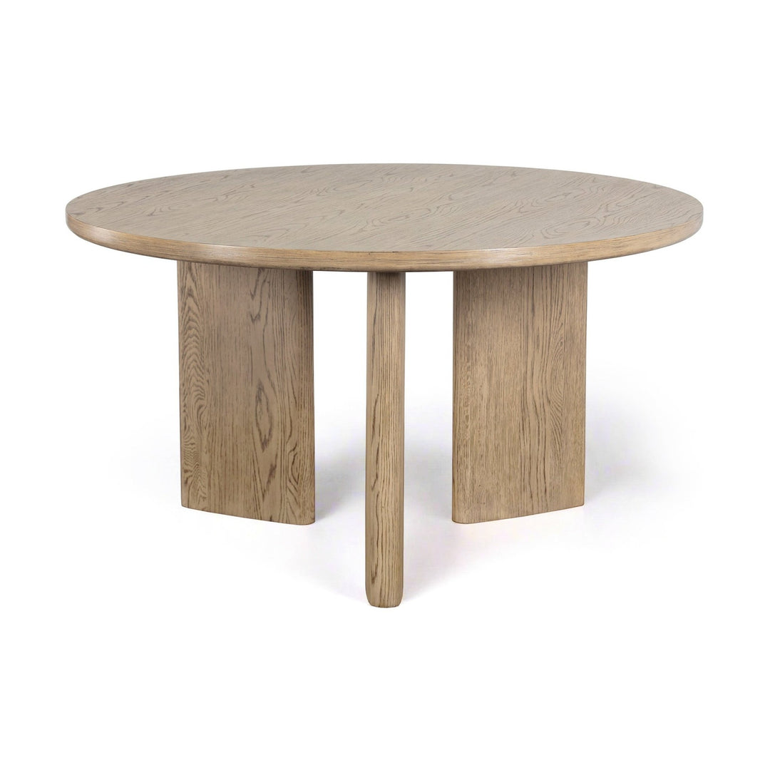 GIULIETTA 55" DINING TABLE - ROUND - WEATHERED OAK - FRONT VIEW