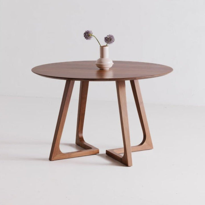 GODENZA DINING TABLE ROUND WALNUT