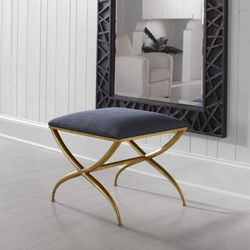 GOLD CROSSING SMALL BENCH: NAVY