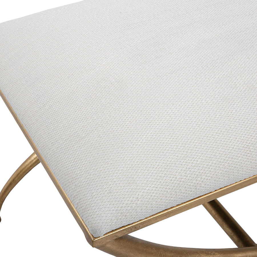 GOLD CROSSING SMALL BENCH: WHITE