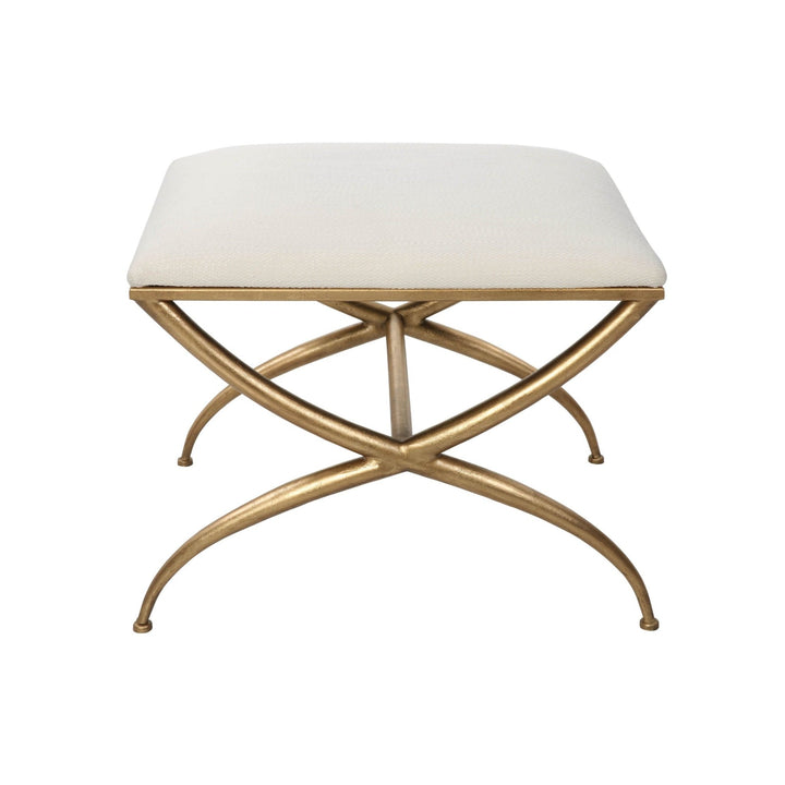 GOLD CROSSING SMALL BENCH: WHITE