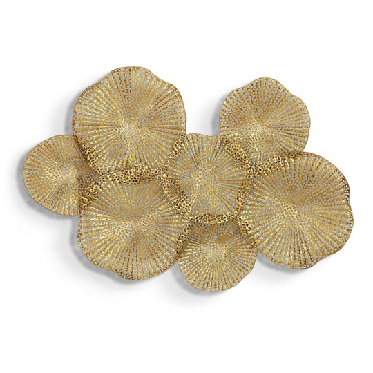 GOLD LOTUS METAL WALL ART