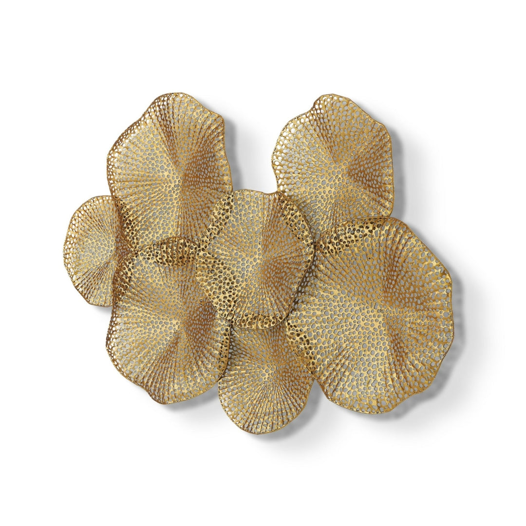 GOLD LOTUS METAL WALL ART