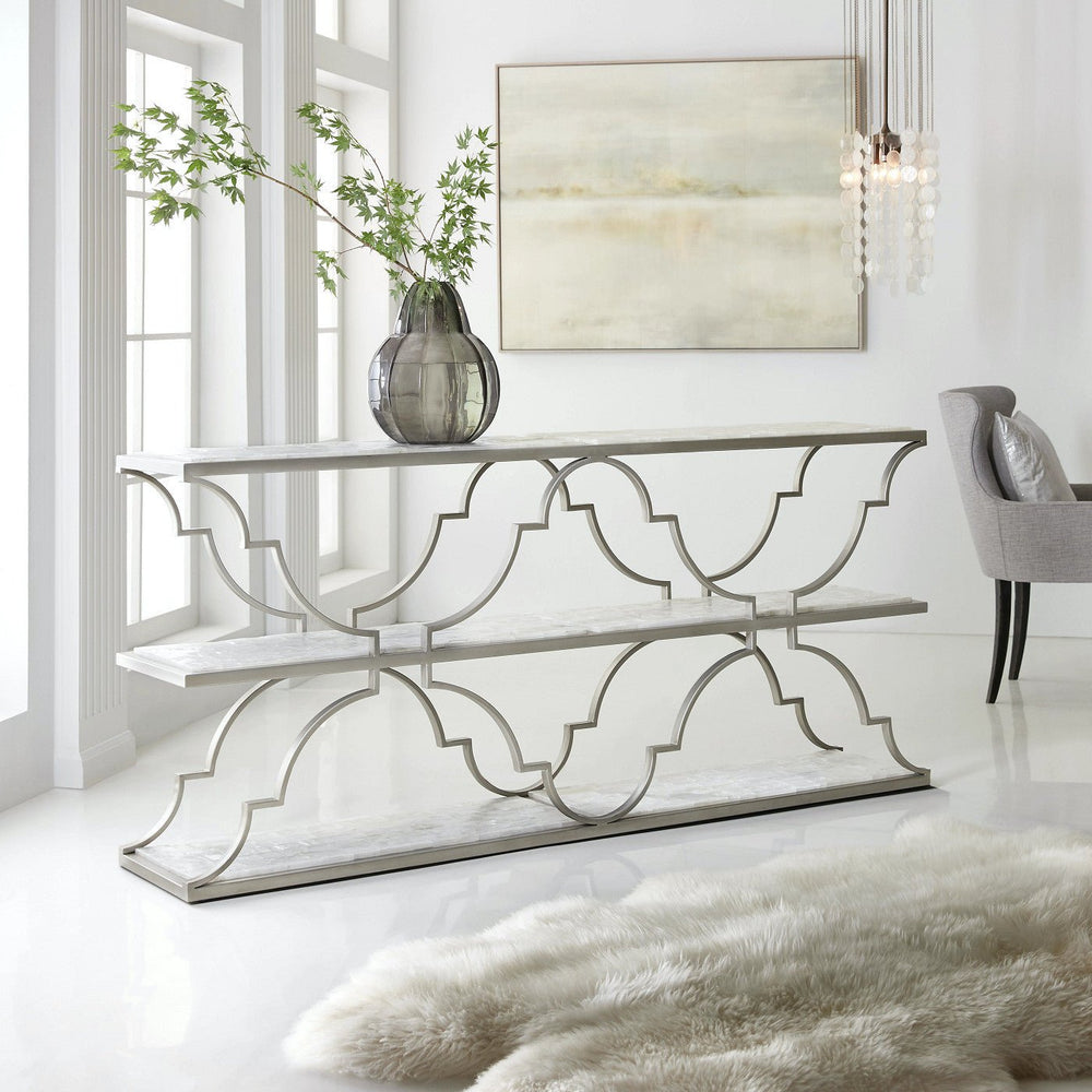 GOLDEN GATE GYPSUM STONE CONSOLE TABLE