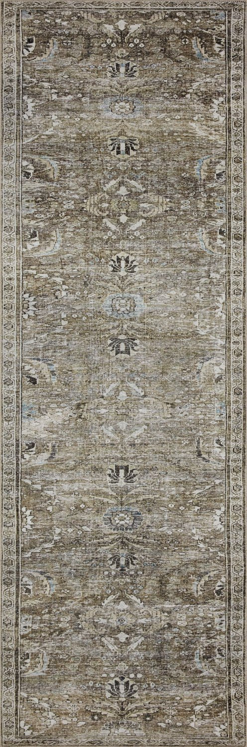 GOPESH VINTAGE PRINT FLAT RUG: ANTIQUE MOSS