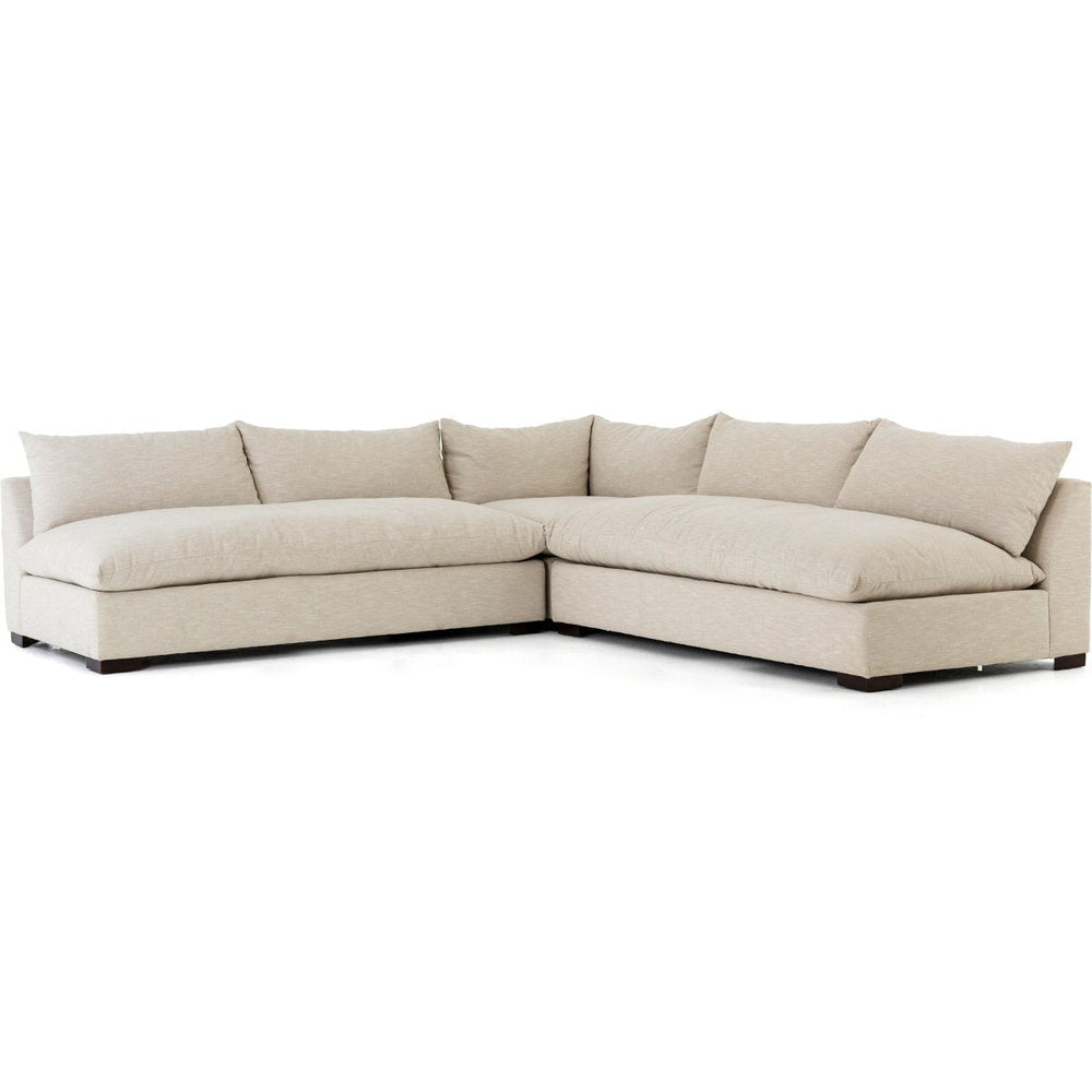 GRANT OATMEAL TWILL MODULAR SECTIONAL