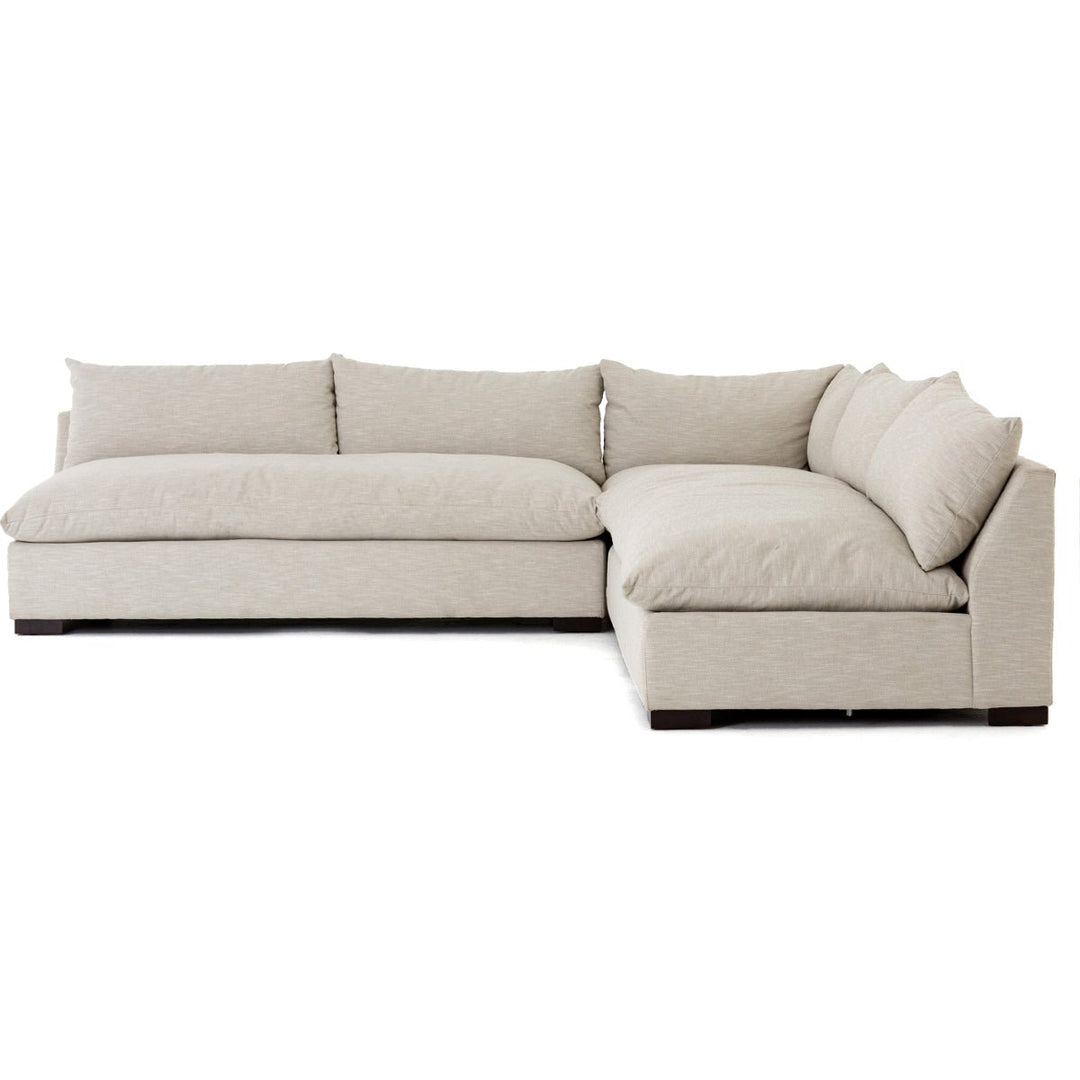 GRANT OATMEAL TWILL MODULAR SECTIONAL