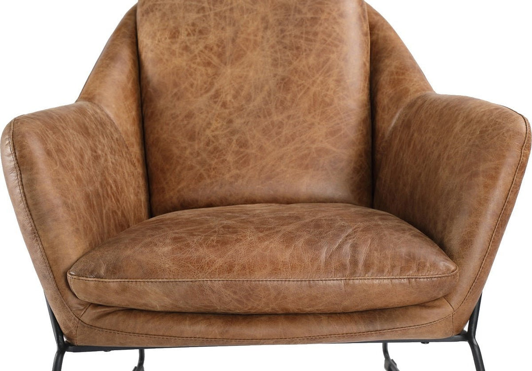 GREER VINTAGE LEATHER CLUB CHAIR