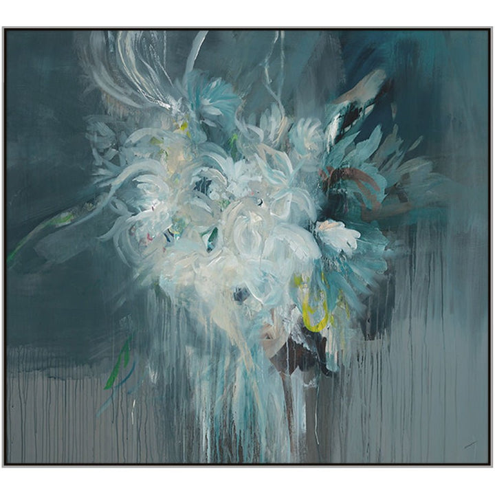 "GREY FLORA" CANVAS ART