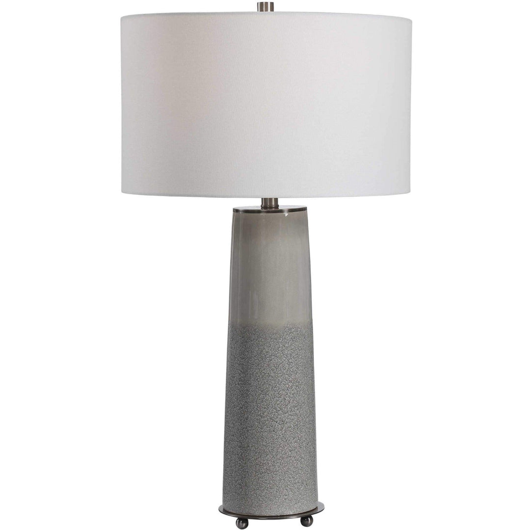 GREY LAYER CRACKLE CERAMIC LAMP