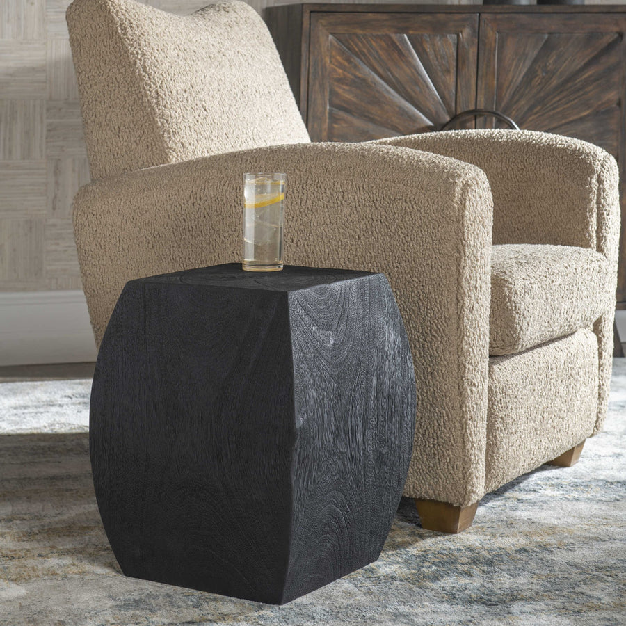 GROVE ACCENT STOOL: BLACK