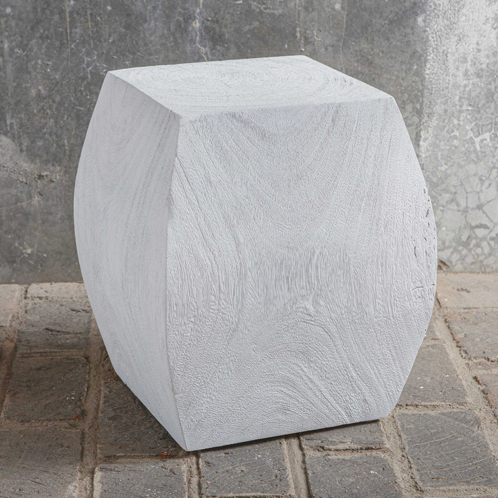 GROVE ACCENT STOOL: IVORY