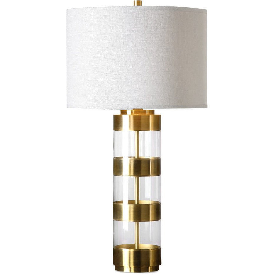 GUNNER BRASS + ACRYLIC STRIPED LAMP