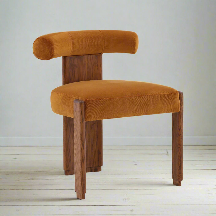 GWEN DINING CHAIR: GINGER VELVET