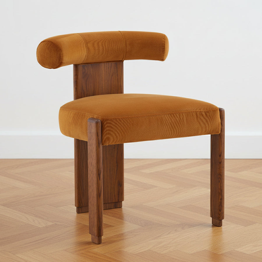 GWEN DINING CHAIR: GINGER VELVET
