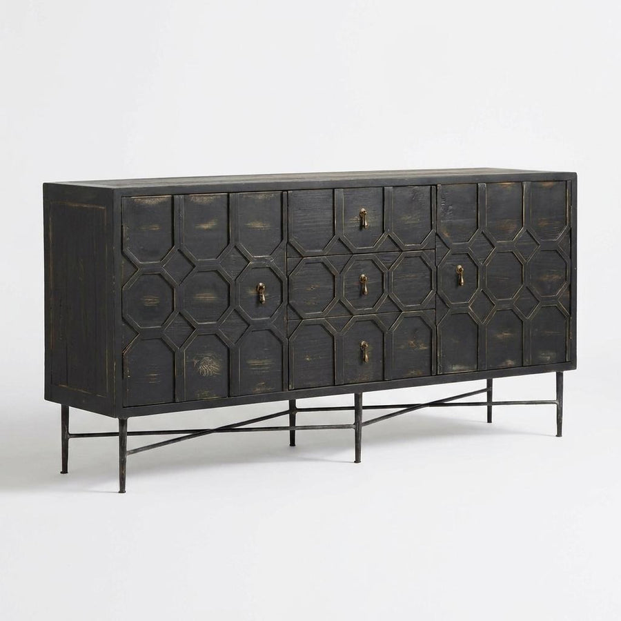 HAGEN ANTIQUE BLACK SIDEBOARD