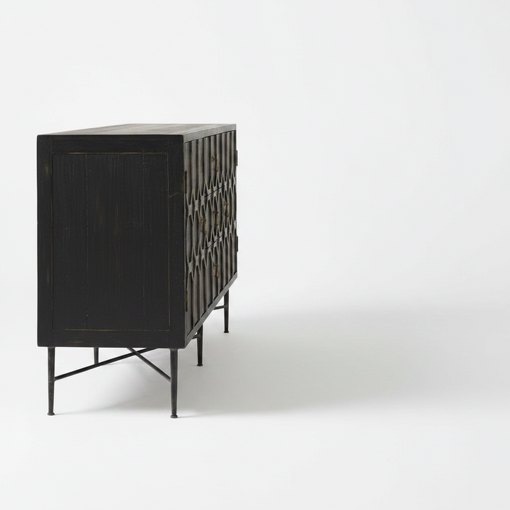HAGEN ANTIQUE BLACK SIDEBOARD