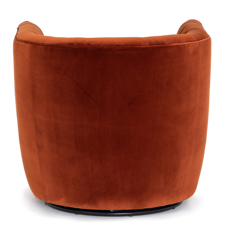 HANOVER VELVET SWIVEL CHAIR: SAPPHIRE RUST