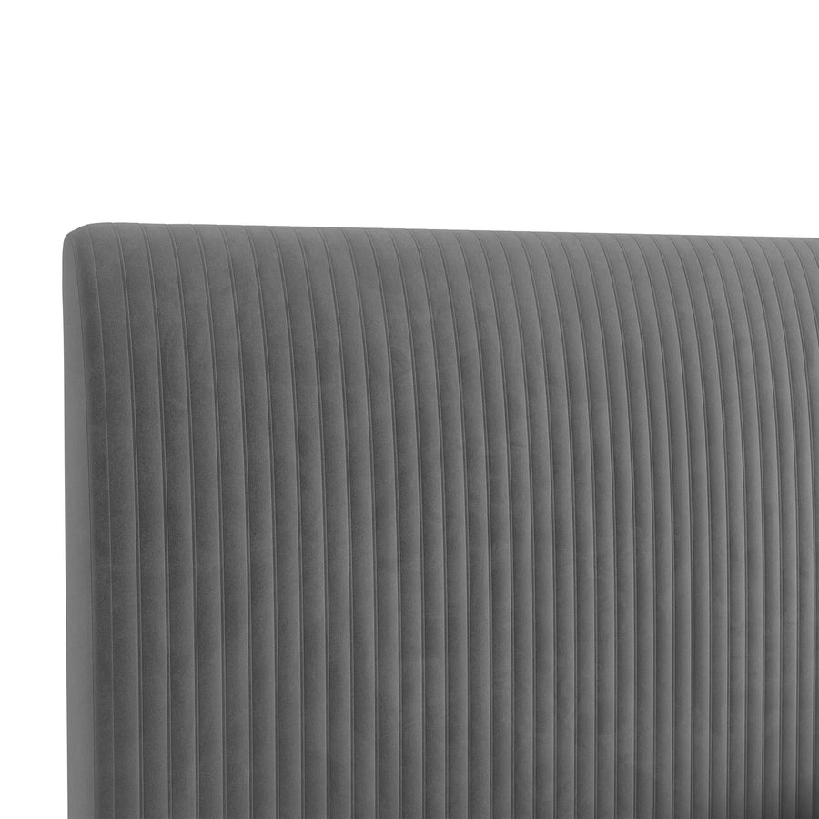HARRIS VELVET UPHOLSTERED PLATFORM BED