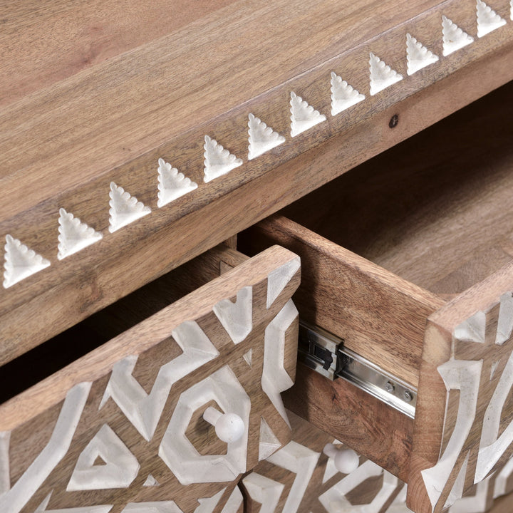 HAVELI GEOMETRIC CARVED WOOD DRESSER