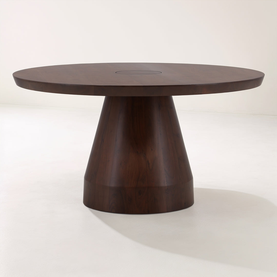 HAWKE 57"RD DARK ACACIA DINING TABLE