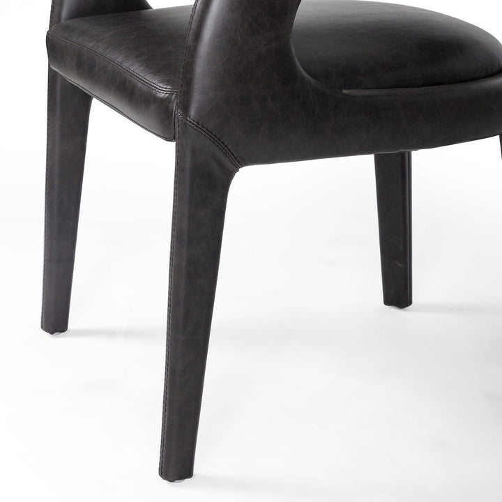 HAWKINS BLACK LEATHER DINING CHAIRBlackDining Chair223320 - 004